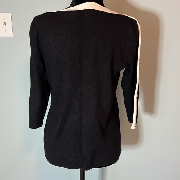 Db established 1962 3/4 length sleeve sweater in black and white, size M - Picture 4 of 5